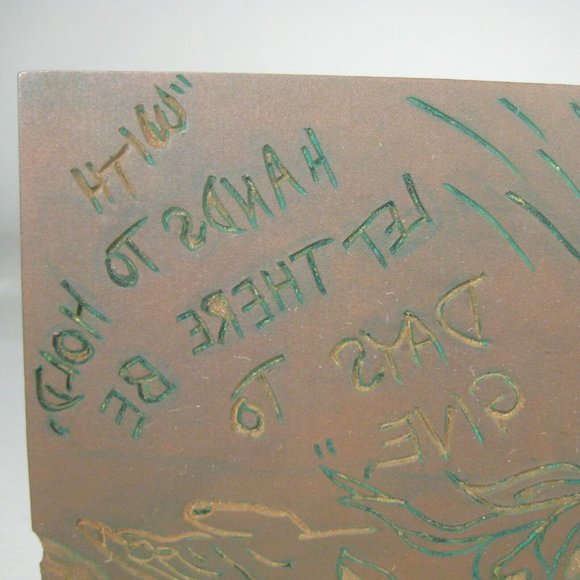 Linocut Linoleum Printing Wood Block ands to Hold Stamp Handmade Candle - Picture 2 of 3